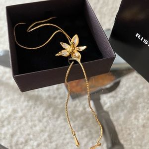 Risis Singapore 22KGP adjustable necklace in original box with information card